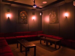 Our karaoke rooms are designed for a truly immersive experience, complete with top-notch sound